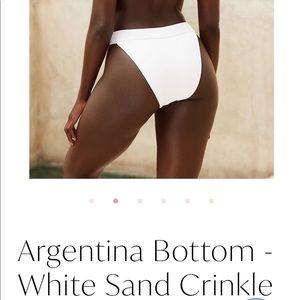 Brand new with tags Argentina white crinkle swimsuit bottom by Monday swimwear